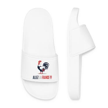 Allez La France Design Supporter Sportif football - Claquettes Femme - blanc - Devant