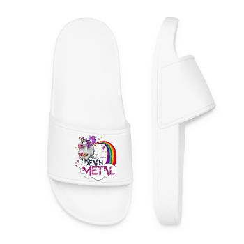 Licorne Death Metal Arcenciel - Claquettes Femme - blanc - Devant