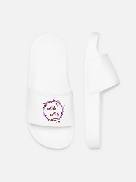 Inhale ... Exhale ... - Women’s Pool Sliders - white