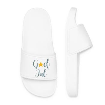 Dieu Jul Stern Suède Noël scandinave - Claquettes Femme - blanc - Devant