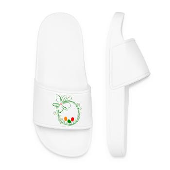 Easter nest with Easter eggs - Women’s Pool Sliders - white - Front