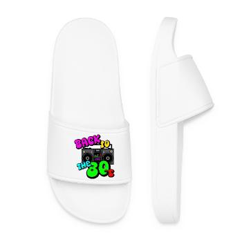 80s Party , Back to the 80s (25) - Women’s Pool Sliders - white - Front