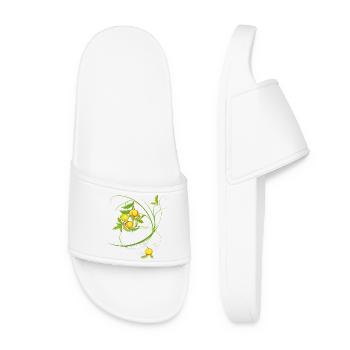 Pêches, fruits - Claquettes Femme - blanc - Devant