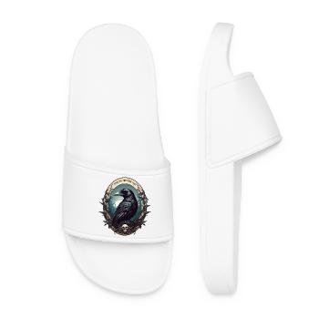 Black Raven - Women’s Pool Sliders - white - Front