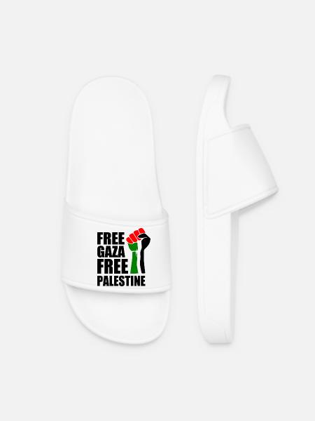 Free gaza Free palestine - Women’s Pool Sliders - white