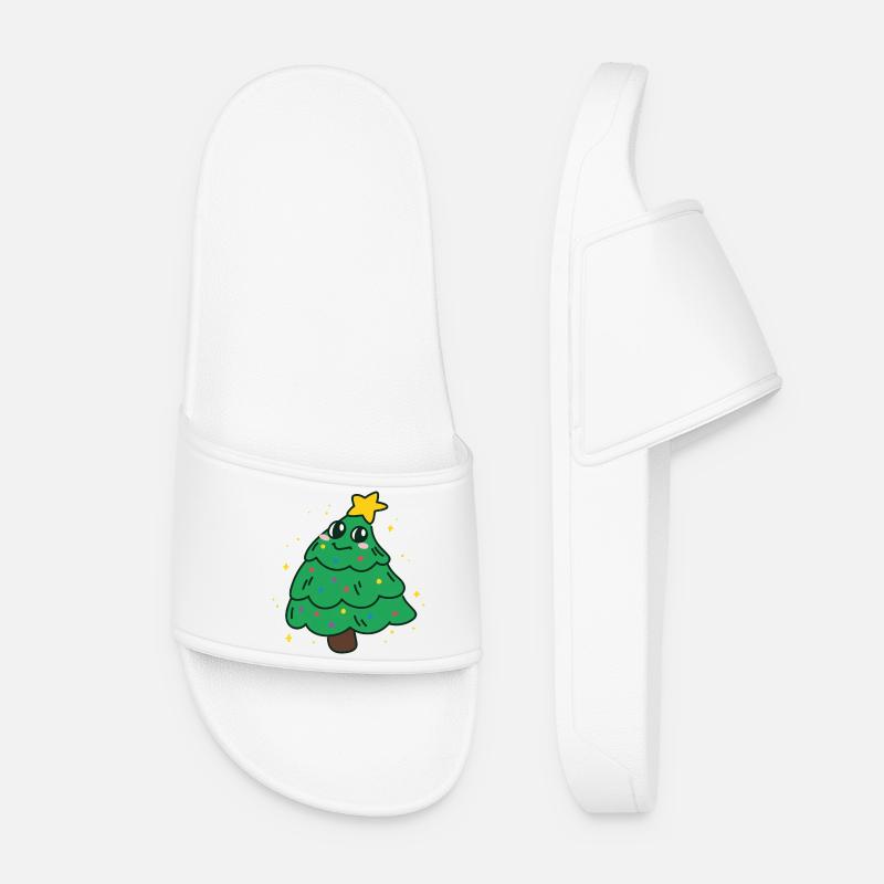 Weihnachtsbaum - Frauen Badelatschen - Weiß