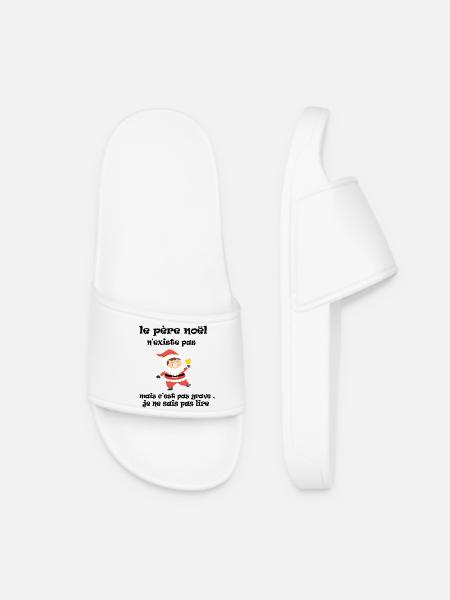 Le Père Noël n'existe Pas T-Shirt Enfant - Claquettes Femme - blanc