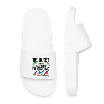Taisez-vous et continuez - je suis en train d’observer les oiseaux - Claquettes Femme - blanc - Devant
