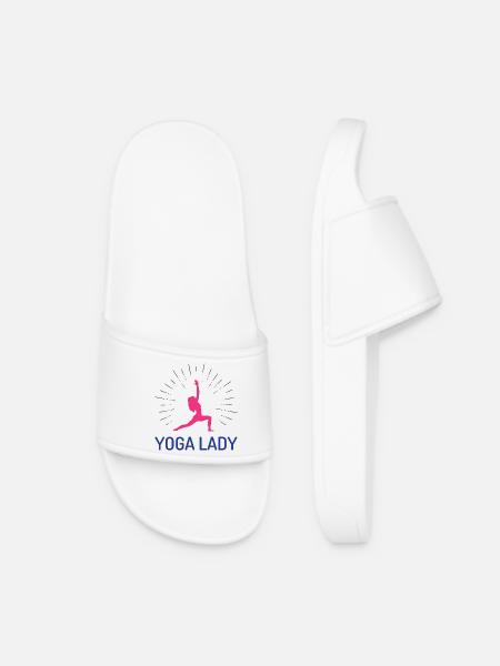 Yoga-Mädchen - Frauen Badelatschen - Weiß