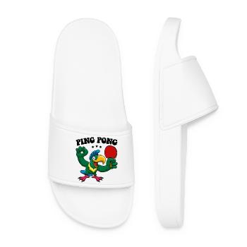 Ping Pong Champion Design Table Tennis and - Women’s Pool Sliders - white - Front