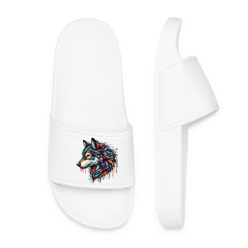 Wolf - Women’s Pool Sliders - white - Front