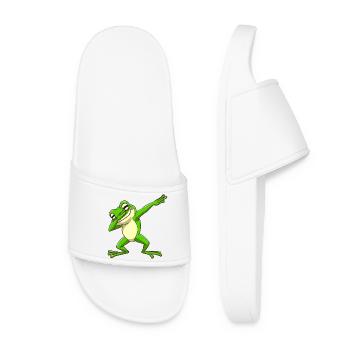 Cool Frog Dabbing Pose Tendance - Claquettes Femme - blanc - Devant