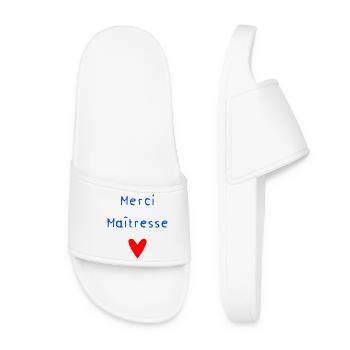 VIELEN DANK. GELIEBTE. DANKE HERRIN. GELIEBTE - Frauen Badelatschen - Weiß - Vorne