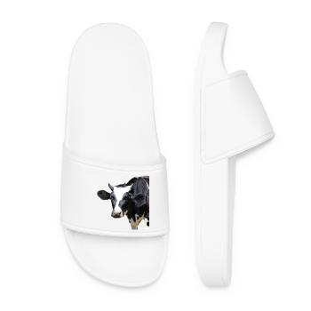 funny cow cow head gift farmers farmers - Women’s Pool Sliders - white - Front