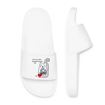 Chat mangeur d’inquiétude - Claquettes Femme - blanc - Devant