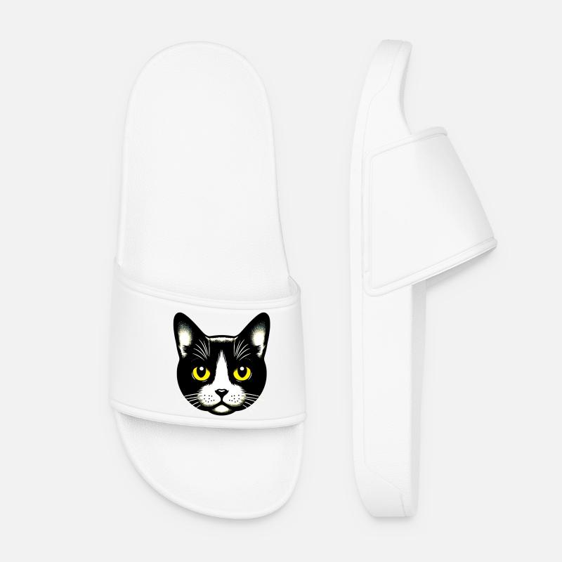 Katze - Frauen Badelatschen - Weiß