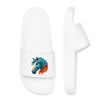 Cheval - Claquettes Femme - blanc - Devant