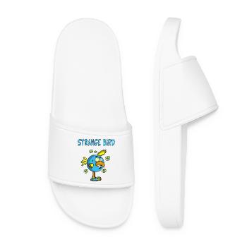 Strange Blue Bird - Women’s Pool Sliders - white - Front