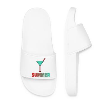 anniversary. Anniversary Decade. humor. funny - Women’s Pool Sliders - white - Front