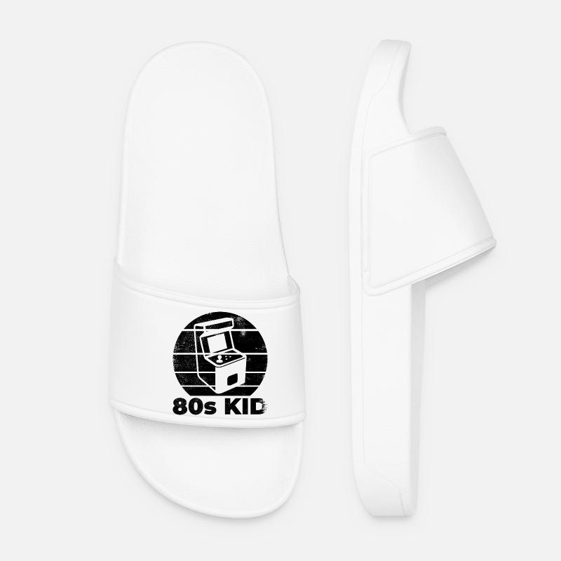 80s Arcade Gaming - Women’s Pool Sliders - white