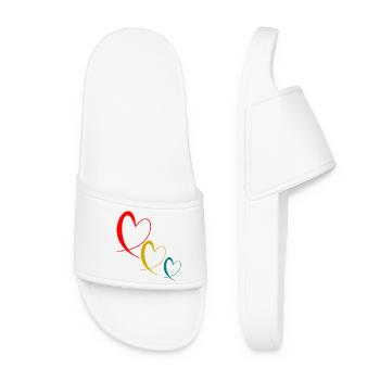 HEART. MOM. MOTHER'S DAY. FEAST. HAPPY BIRTHDAY - Women’s Pool Sliders - white - Front