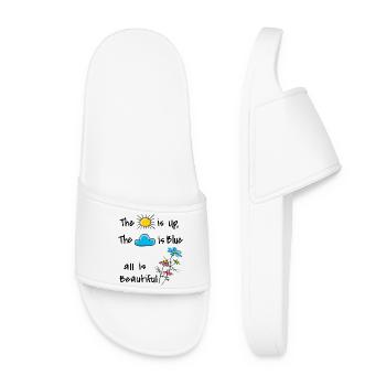 La vie est belle - Claquettes Femme - blanc - Devant