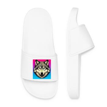 Wolf - Women’s Pool Sliders - white - Front