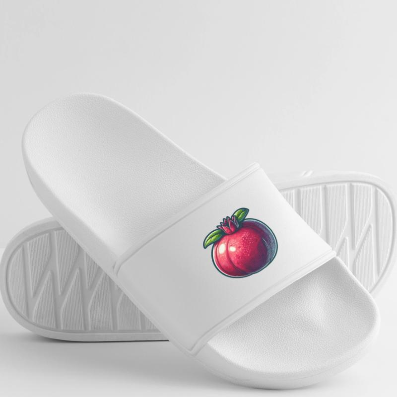 Pomegranate with Bright Modern Patterns Women’s Pool Sliders