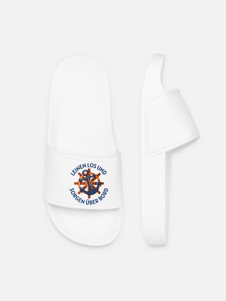 Cast off and worries overboard - Women’s Pool Sliders - white