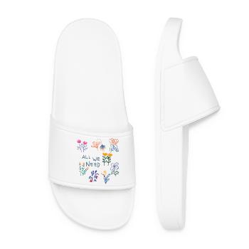 Tout ce dont nous avons besoin de fleurs - Claquettes Femme - blanc - Devant