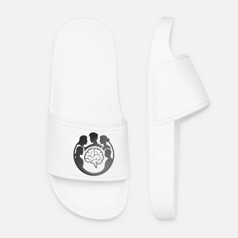 Community Brain Circle - Women’s Pool Sliders - white