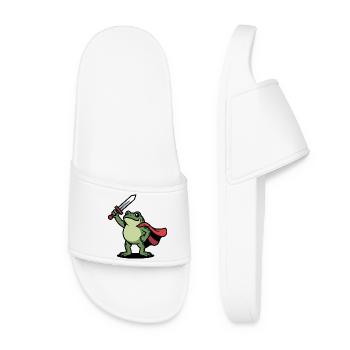 Portland Resist Frog - USA Protest T-Shirt - Women’s Pool Sliders - white - Front