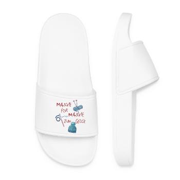 Stitch by stitch to happiness - Women’s Pool Sliders - white - Front
