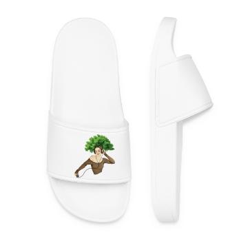 LISTEN THE NATURE - nice people - Women’s Pool Sliders - white - Front