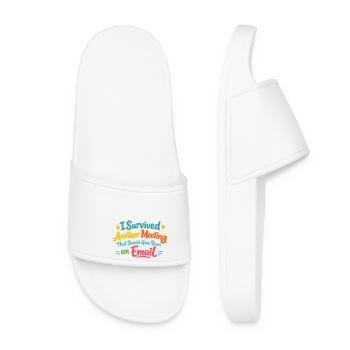 Meeting survived – should have been an email - Women’s Pool Sliders - white - Front