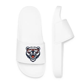 Jour du match de football des Bears Fan Humour de la faune - Claquettes Femme - blanc - Devant