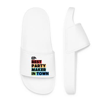 Bester Partymacher  / Best Party Maker in Town - Frauen Badelatschen - Weiß - Vorne