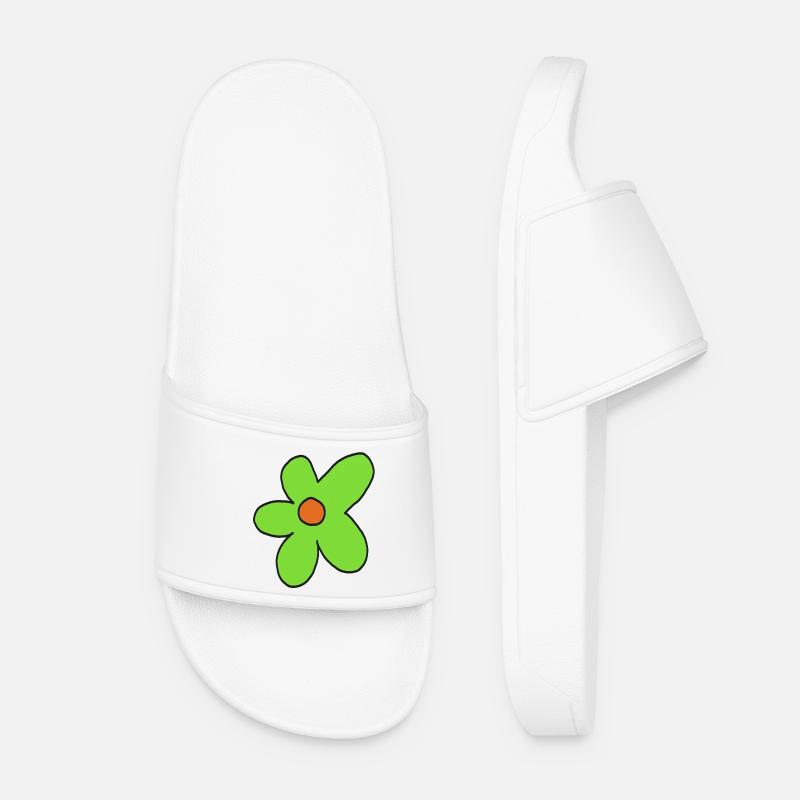 Lime Flower Pop Art - Women’s Pool Sliders - white