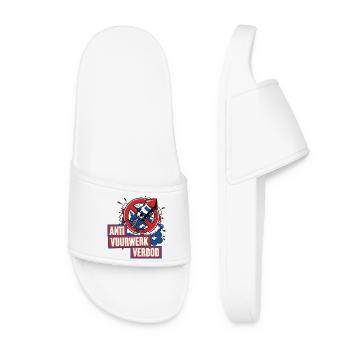 Anti Vuurwerk Verbod - Women’s Pool Sliders - white - Front