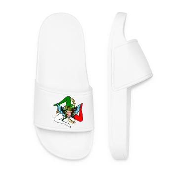 Sicily Trinacria - Women’s Pool Sliders - white - Front