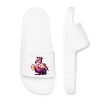 Flamingo Beer King - Women’s Pool Sliders - white - Front