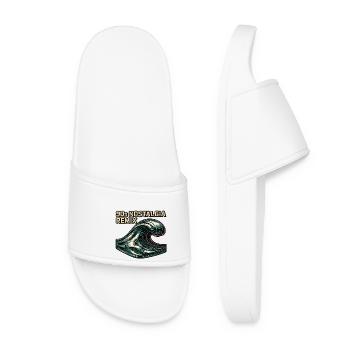 90s Nostalgia Retro Wave Vaporwave - Women’s Pool Sliders - white - Front