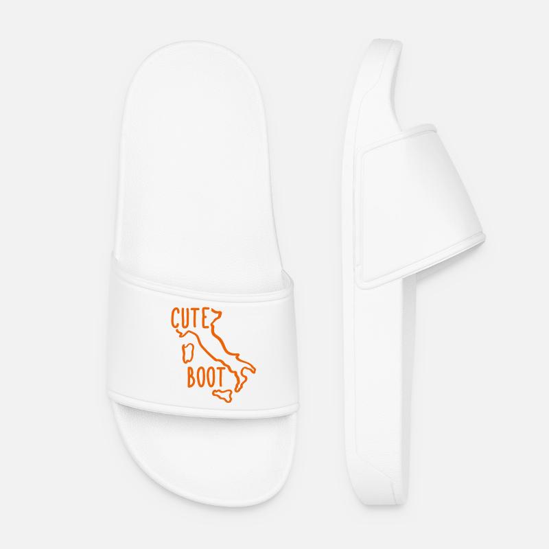 Cute Italian Boot - Cute Boot - Women’s Pool Sliders - white