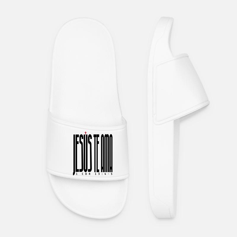 Jesus Loves You 2 - Women’s Pool Sliders - white