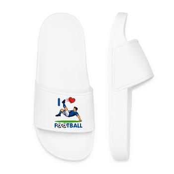 HerzKick Overhead Kick Football - Women’s Pool Sliders - white - Front