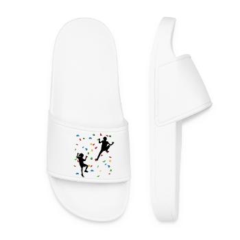 Enfants du mur d’escalade – Jeunes grimpeurs - Claquettes Femme - blanc - Devant
