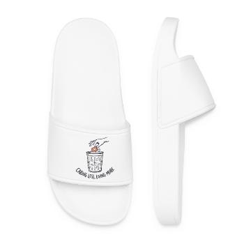 Moins de soucis Vivre plus - Claquettes Femme - blanc - Devant