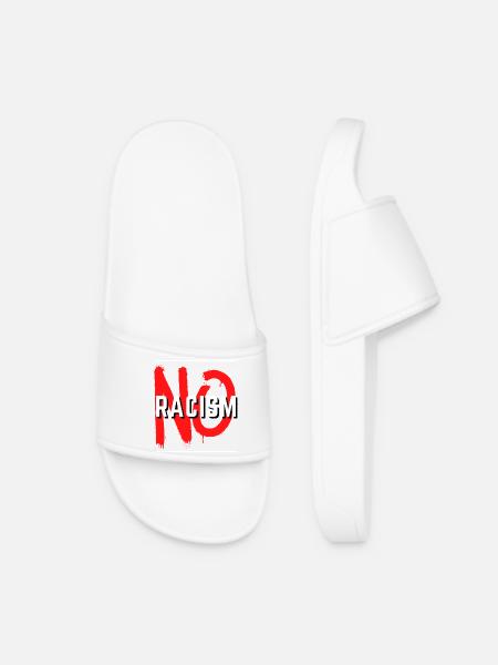No Racism Statement - Women’s Pool Sliders - white