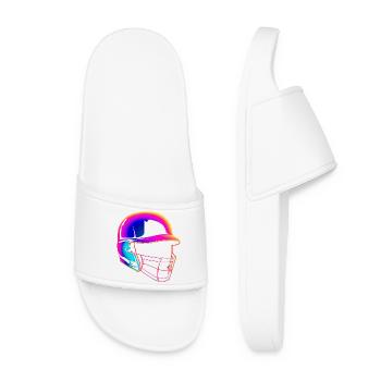 Baseball Helmet 80s Style - Women’s Pool Sliders - white - Front