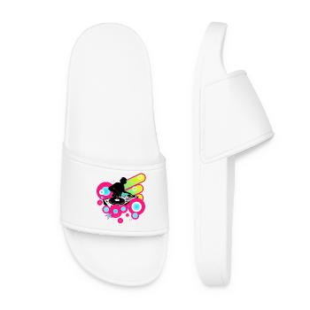 DJ Neon Groove Balls and Beats Frutiger Metro - Women’s Pool Sliders - white - Front